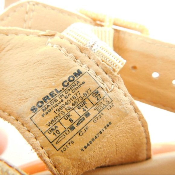 Sorel Joanie III ankle strap wedge sandals size 10 - Picture 11 of 11